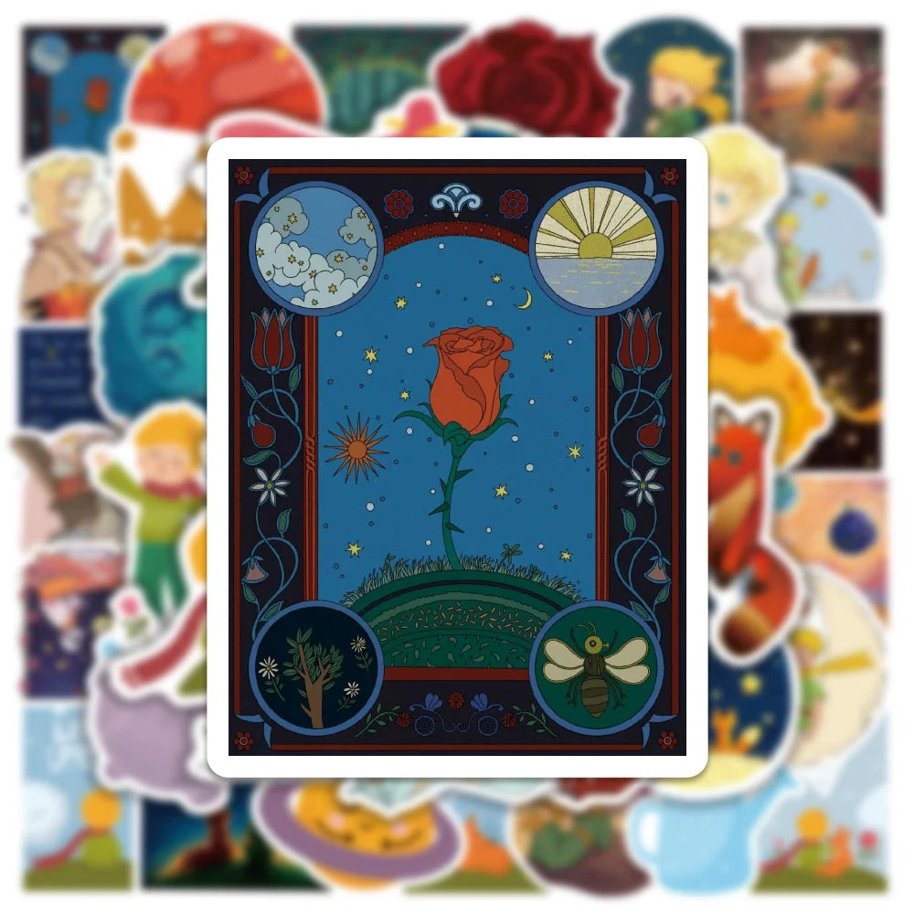 50PCS New Classic Fairy Tales Little Prince Cartoon Cute Stickers For Toys Luggage Laptop iPad Cup Stickers