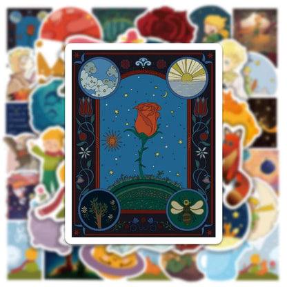 50PCS New Classic Fairy Tales Little Prince Cartoon Cute Stickers For Toys Luggage Laptop iPad Cup Stickers