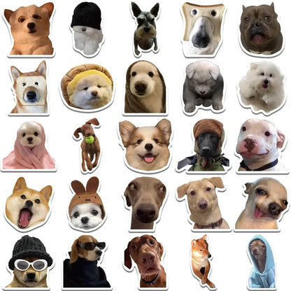 50pcs Popular Cartoon Cute Pet Dog Sticker Pack Skateboard Decoration DIY Refrigerator Waterproof Graffiti Decal