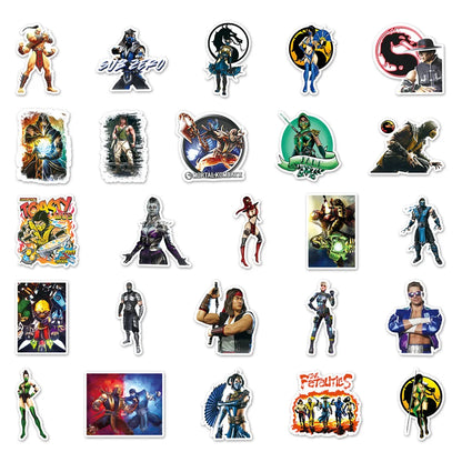 50PCS Mortal Kombat Graffiti Sticker Game Waterproof Sticker DIY Skateboard Water Cup Suitcase Sticker