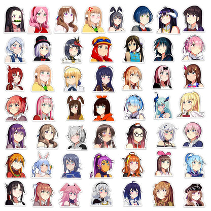 50PCS New Trendy Cartoon Anime  Character Graffiti Helmet Cup DIY Waterproof PVC Graffiti Sticker personal Toys