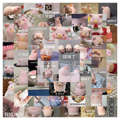 50PCS of Lulu Pig packaging graffiti stickers, personalized, fashionable, creative and trendy DIY exquisite decorative decal cups, helmets, skateboards, popular sticker toys