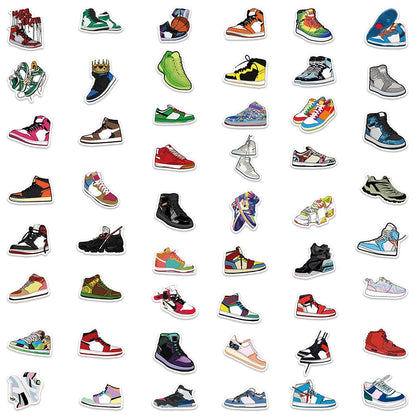 50PCS Cartoon Tide Brand Sneakers Trend Creative Graffiti Sticker Bike Skateboard Car Helmet Laptop Computer