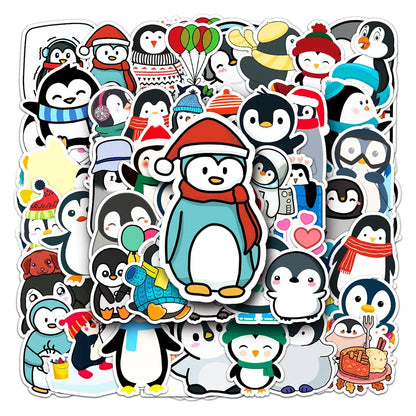 50PCS Penguin Animal Cartoon Graffiti Waterproof Sticker Toy Decoration Notebook Suitcase  Guitar  Refrigerator