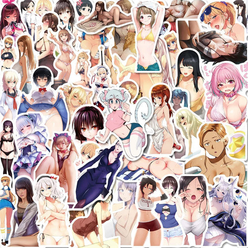 50PCS Sexy Beauty Temptation Welfare Graffiti Stickers Luggage Bicycle Skateboard Guitar Laptop Cute Stickers