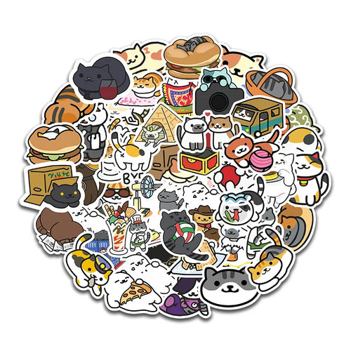 50PCS Cartoon Outdoor Travel Stickers Graffiti iPad Laptop Helmet Car Computer Pattern Scrapbook Toys Decoration