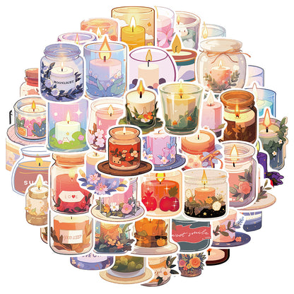 50PCS Scent Memory Stickers - Olfactory Landscape Decals for Aroma Journals, Perfume Organizing & Invisible Sense Archives