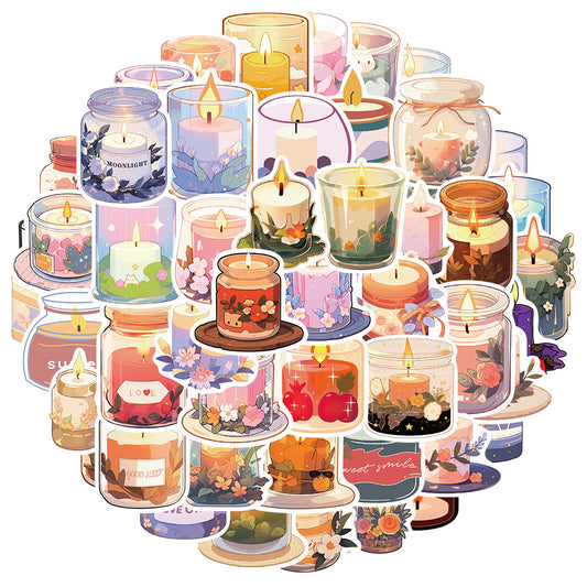 50PCS Scent Memory Stickers - Olfactory Landscape Decals for Aroma Journals, Perfume Organizing & Invisible Sense Archives