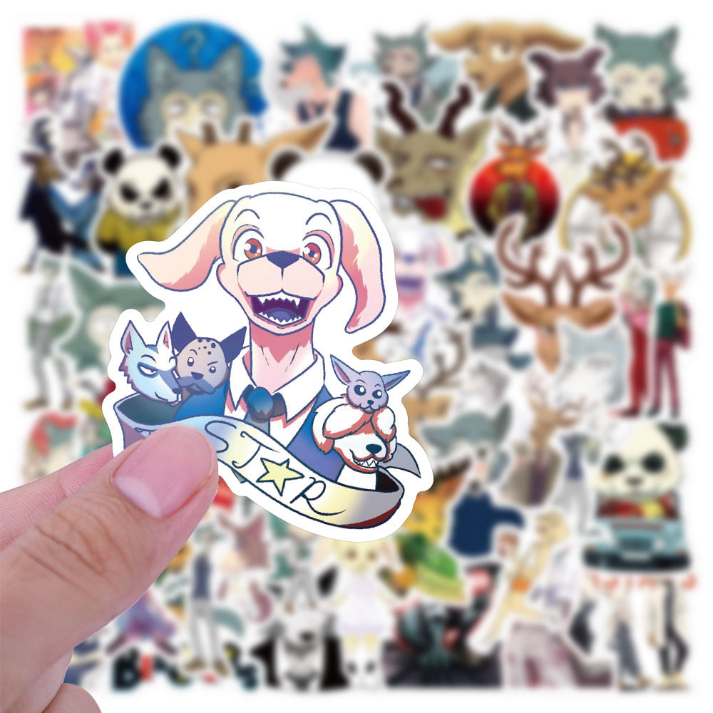50PCS BEASTARS Stickers, Anime Animal & Music Themed Doodle Decals for Fans, Journals, and Collections