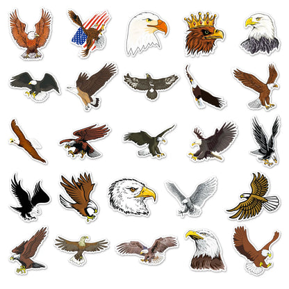 50PCS Cartoon Eagle Animal Sticker Flying Animal Graffiti Luggage Helmet Car Guitar DIY Scrapbook Toy Decoration