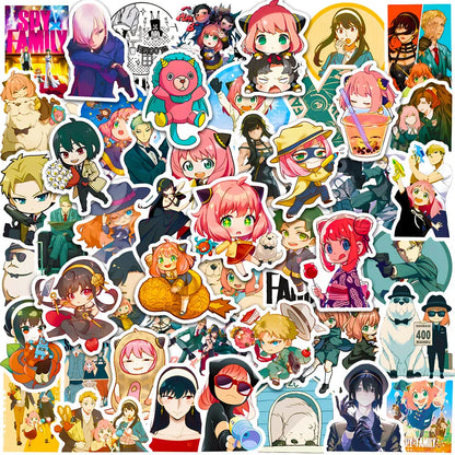 50PCS cartoon animation SPY * Family graffiti stickers, personalized fashion and creative DIY decorative stickers, toys, skateboards, luggage, mobile phone cases, helmets, guitars, popular stickers