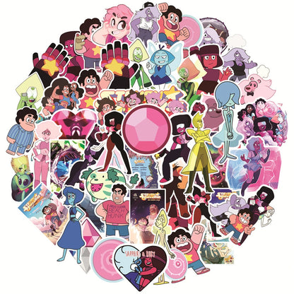 50PCS cartoon and anime Stephen cute creative graffiti stickers, personalized fashion trend decorative decal toys, bicycle, motorcycle helmet, laptop and computer popular stickers