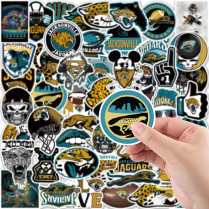 50PCS cartoon football jaguar graffiti stickers, personalized, fashionable, creative, trendy, exquisite decorative decals, luggage, toys, guitars, laptops, Ipai popular stickers