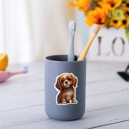 100PCS Cartoon Puppy Doodle Stickers - Cute Dog Vinyl Decals for Scrapbooking, Journal, Pet Lover Gifts & DIY Crafts