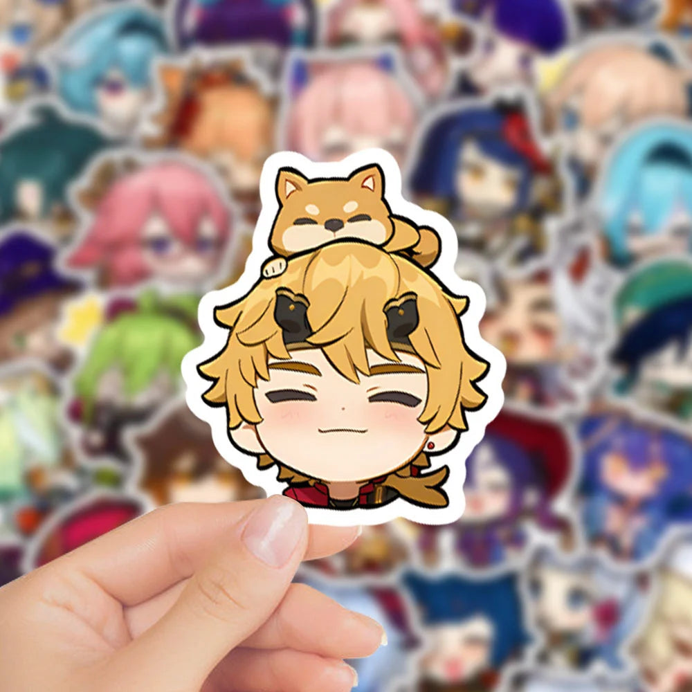 50PCS original Q-style anime and game doodle stickers, personalized, fashionable, creative and trendy DIY decorative stickers, skateboards, water cups, refrigerators, helmets, guitars, popular sticker toys