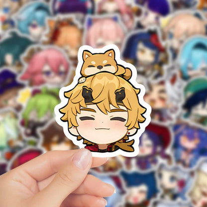 50PCS original Q-style anime and game doodle stickers, personalized, fashionable, creative and trendy DIY decorative stickers, skateboards, water cups, refrigerators, helmets, guitars, popular sticker toys