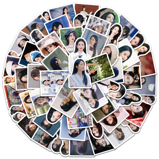 50PCS Chinese Actress Fan Art Stickers, Cute Cartoon Doodles for Supporters and Drama Lovers