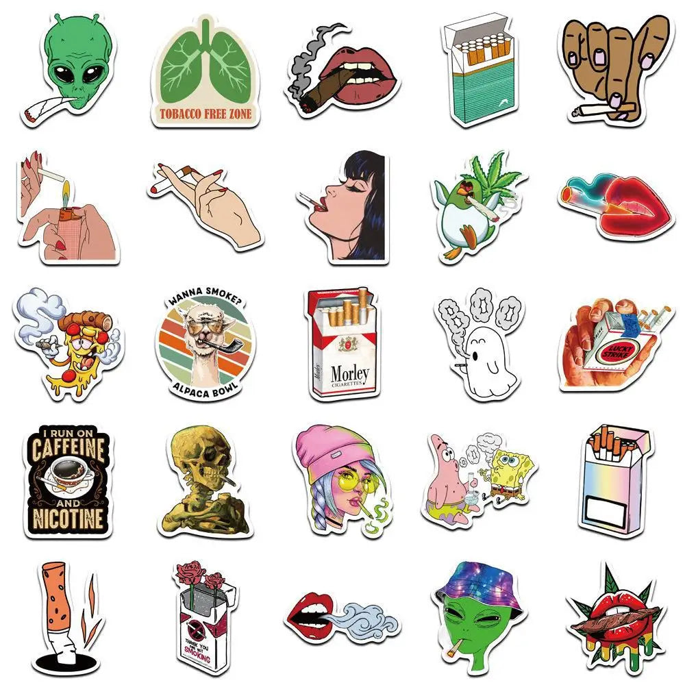 50PCS Popular Animated Stickers Pack Skateboard Guitar Decoration DIY Laptop Cartoon Character New Graffiti Decal