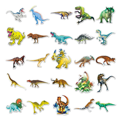 50PCS Dinosaur Animal Graffiti Waterproof Stickers Personalized Creative Decoration Trend Refrigerator Cup Guitar