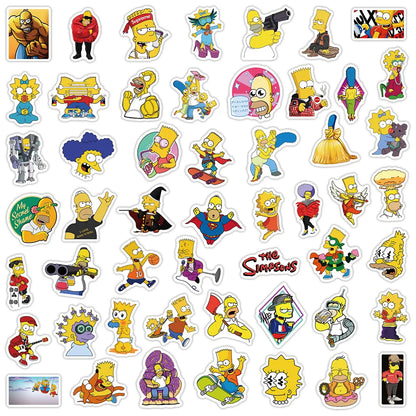 50PCS European and American Cartoon Animation Graffiti Stickers Water Cup Suitcase Laptop Skateboard Stickers