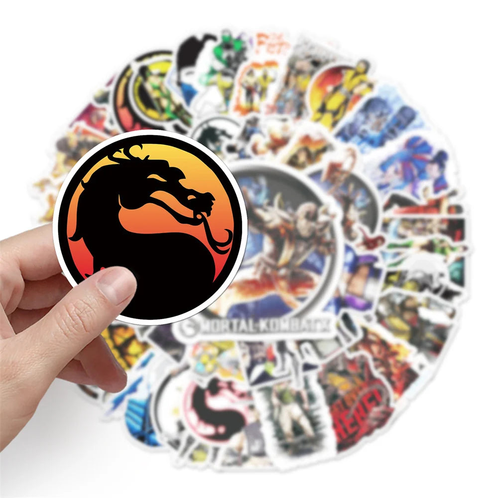 50PCS Mortal Kombat Graffiti Sticker Game Waterproof Sticker DIY Skateboard Water Cup Suitcase Sticker