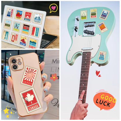 100PCS World Landmark Personalized Sticker Waterproof City Map Creative Notebook Mobile Phone Graffiti Skateboard