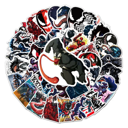 50PCS Cartoon Venom Cool Trend Creative Graffiti Sticker Bike Skateboard Car Helmet Laptop Computer