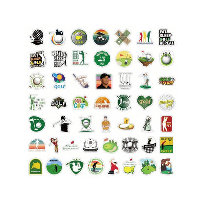 50PCS Sports Series Golf Graffiti Stickers Exquisite, Fashionable, Creative DIY Journal Decorations Suitable for Computers, Skateboards, Bags, Refrigerators, Stationery Boxes