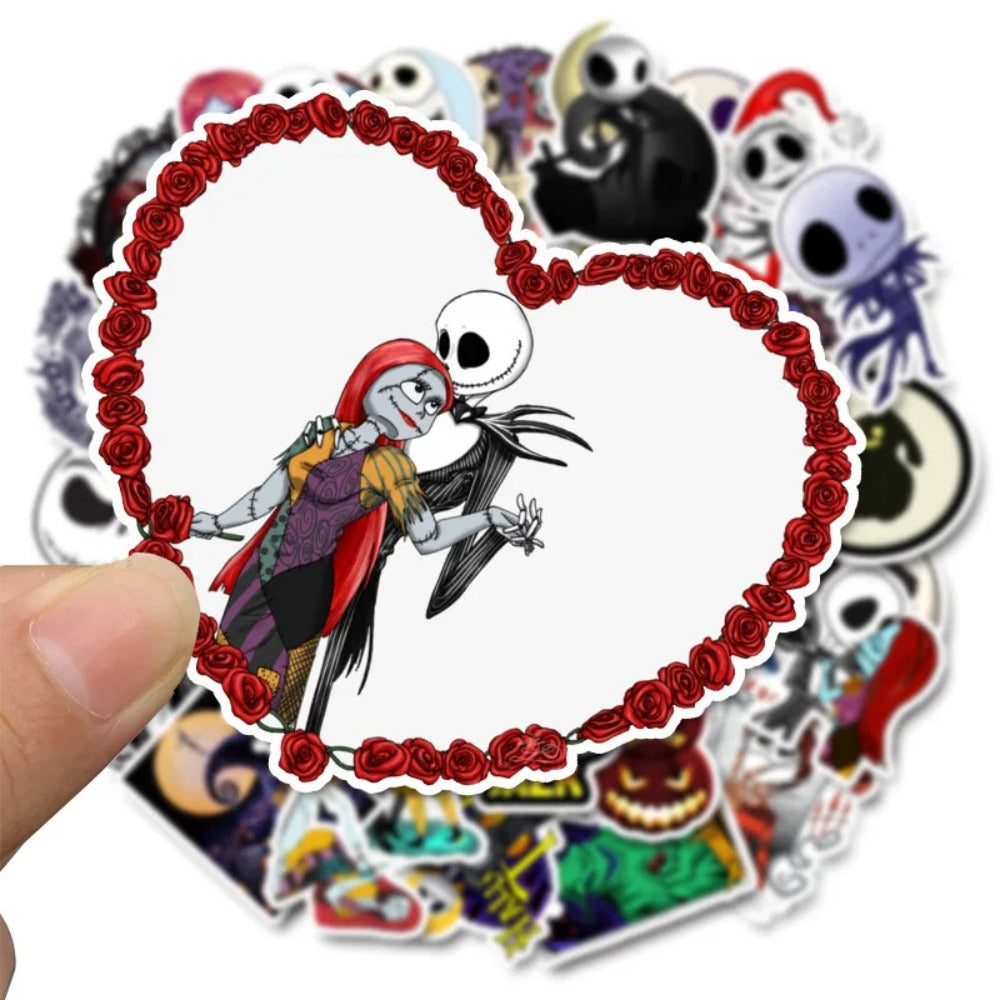 50PCS Hallow-Christmas Horror Night Stickers - Yuletide Terror & Spooky Festive Doodle Decals for December Dark Journals, Anti-Christmas Diaries & Holiday Subversion Art Projects