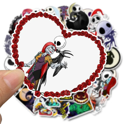 50PCS Hallow-Christmas Horror Night Stickers - Yuletide Terror & Spooky Festive Doodle Decals for December Dark Journals, Anti-Christmas Diaries & Holiday Subversion Art Projects