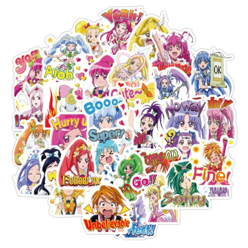 50PCS Cute Cartoon Girl Doodle Stickers for Suitcases, Laptops, Skateboards, Water Bottles, and Stationery Boxes Exquisite Creative Decorative Decals