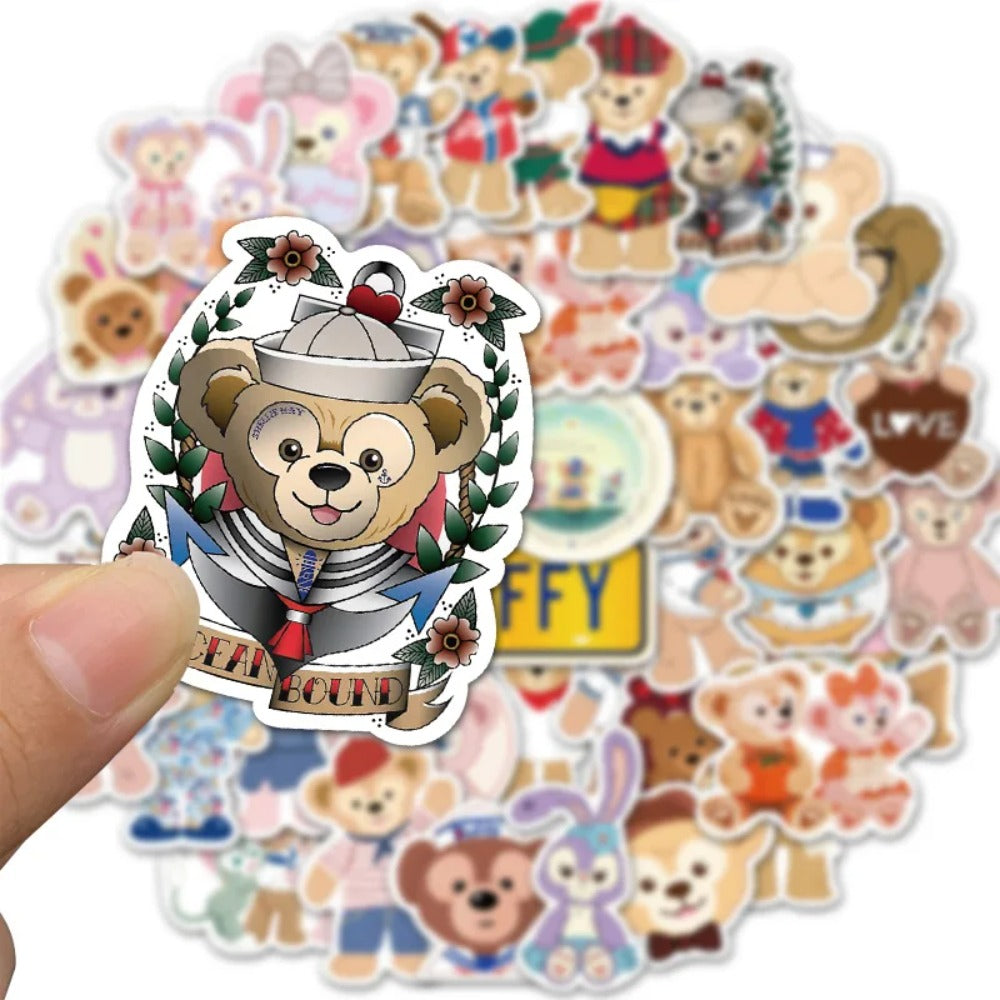 40PCS Sweet Dreams Teddy Bear Stickers, Cute Cartoon Decals for Girls‘ Rooms, Journals, and Cozy Comfort