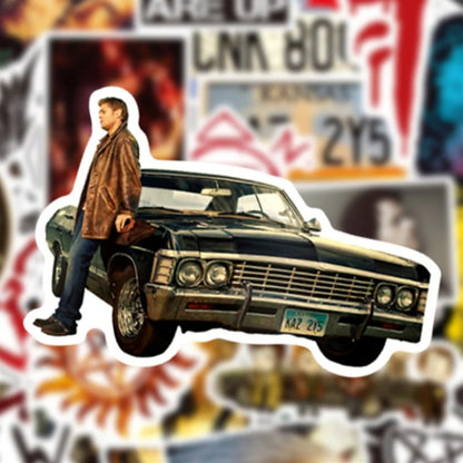 50PCS Supernatural Doodle Stickers for Suitcases, Guitars, Skateboards, and Water Bottles Exquisite DIY Creative Decorative Decals