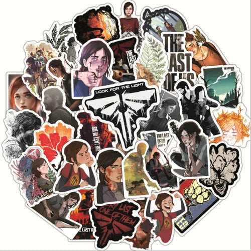 50PCS Last of Us Graffiti Stickers for Suitcases, Skateboards, Pencil Cases, Water Bottles, DIY, and Exquisite Desktop Decor Decals