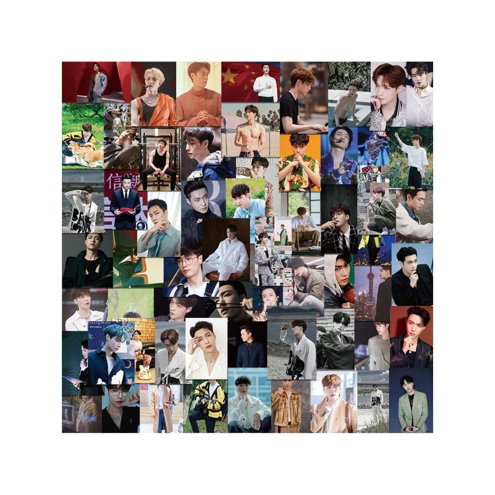62PCS Singer Zhang Yixing's Graffiti Stickers Are Exquisite, Fashionable and Creative DIY Decorative Handbook Decals Suitable for Skateboard Cups, Helmets, Refrigerators, Guitars, Pencil Cases, Desktops