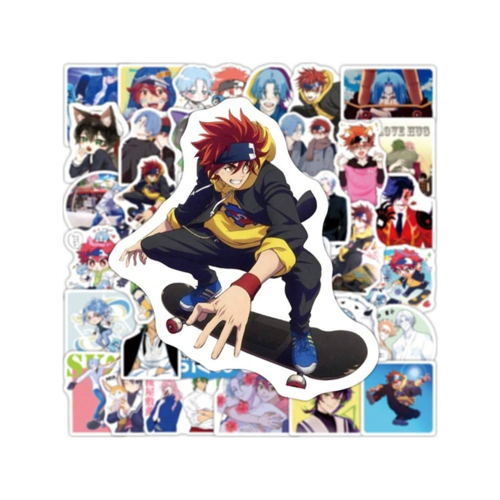 50PCS Cartoon Animation Sk8 Infinite Skateboard Graffiti Stickers Exquisite Creative Journal Decorative Decals Suitable for Luggage, Laptops, Refrigerators, and Stationery Boxes