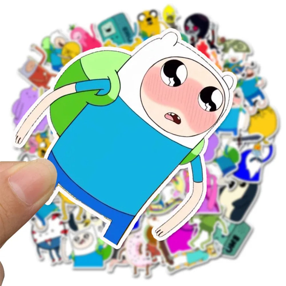 100PCS Adventure Time Psychogeography Stickers - Ooo Cartographic Decals for Post-Apocalyptic Whimsy Maps, Candy Kingdom Politics & Existential Adventure Logs