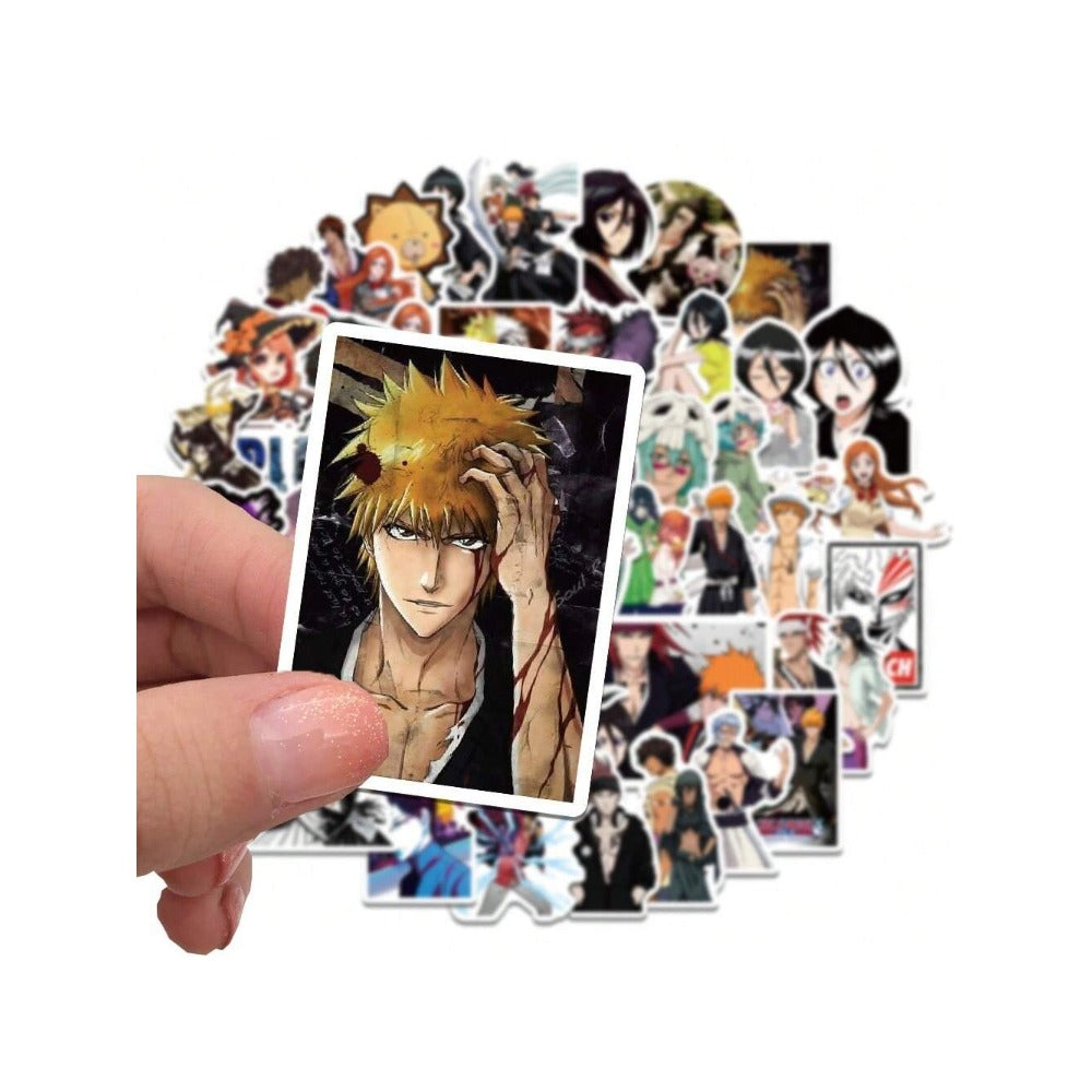 50PCS Japanese Anime Classic Bleach: Thousand-Year Blood War Doodle Stickers Exquisite Creative DIY Journal Decorative Decals Suitable for Suitcases, Laptops, Water Bottles, Helmets, and Stationery Cases