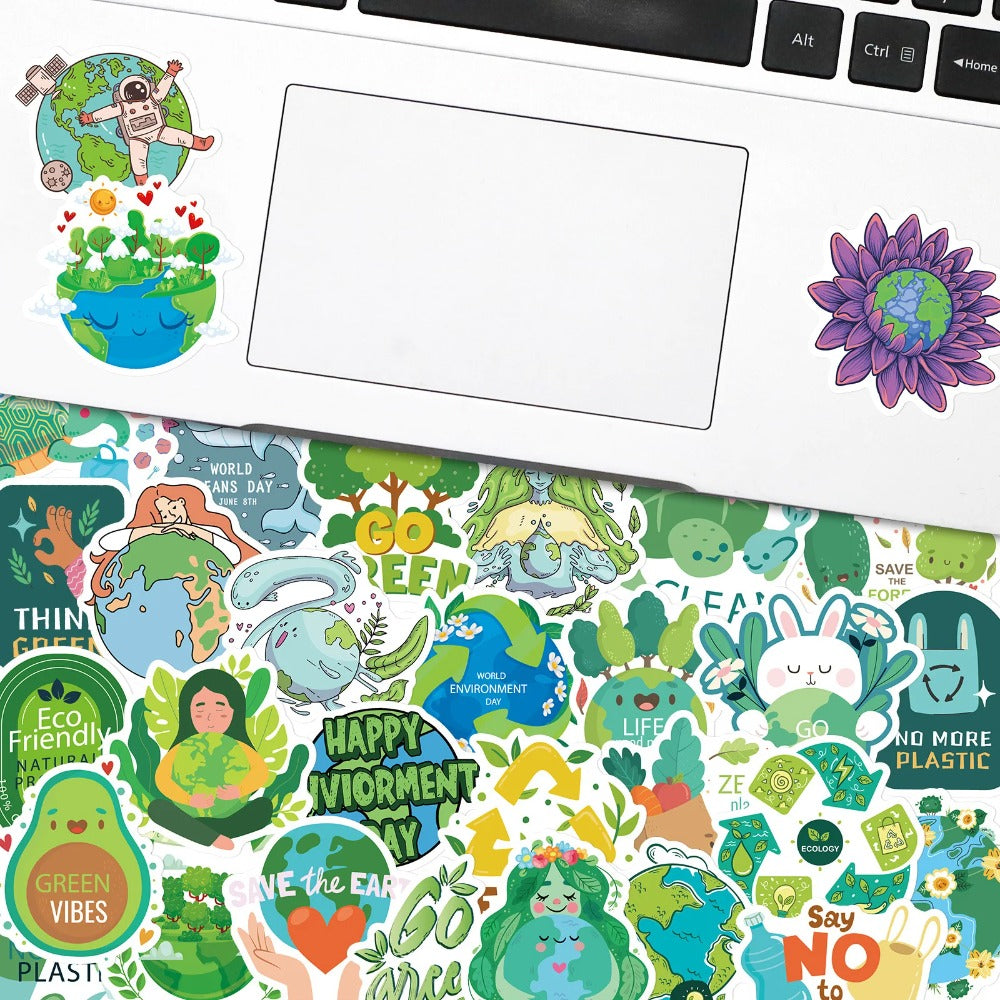 50PCS Cartoon Eco-Friendly Doodle Stickers Exquisite, Fashionable, Creative DIY Journal Decorations Suitable for Helmets, Skateboards, Guitars, Bags, Water Bottles, and Stationery Cases