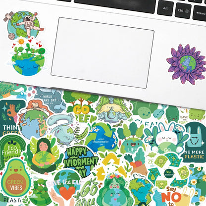 50PCS Cartoon Eco-Friendly Doodle Stickers Exquisite, Fashionable, Creative DIY Journal Decorations Suitable for Helmets, Skateboards, Guitars, Bags, Water Bottles, and Stationery Cases