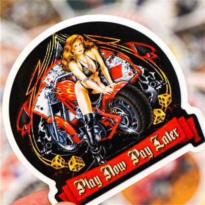 50PCS Cartoon Retro Sexy Beauty Graffiti Stickers for Suitcases, Notebooks, Skateboards, Water Bottles, Helmets, Guitars, and Beautiful DIY Journal Decorations