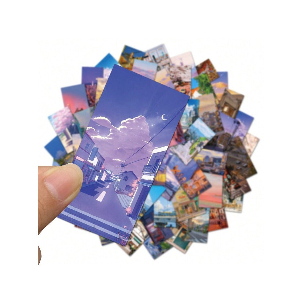 55PCS Street Photography Style Decorative Graffiti Stickers Exquisite, Fashionable, Creative DIY Decals Suitable for Laptops, Helmets, Skateboards, Water Bottles, Guitars, and Stationery Cases