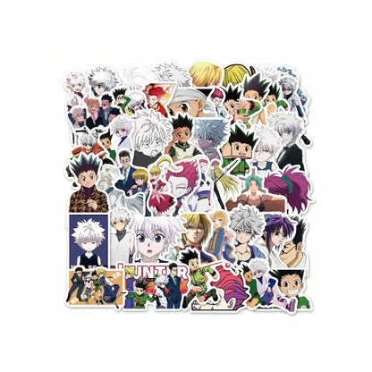 50PCS Japanese Anime HUNTERxHUNTER Doodle Stickers Exquisite and Stylish DIY Creative Decorative Decals Suitable for Suitcases, Laptops, Skateboards, Water Bottles, and Stationery Cases