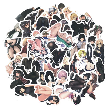 50PCS Anime Girl Stickers - Kawaii Style Decals for Laptops, Planners, Water Bottles & Japanese Pop Culture Gifts
