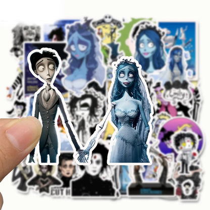 50PCS Cartoon Anime Edward Series Doodle Stickers for Suitcases, Trolley Handles, Skateboards, Guitars, Water Bottles, Stationery Cases, and Desktop Decor