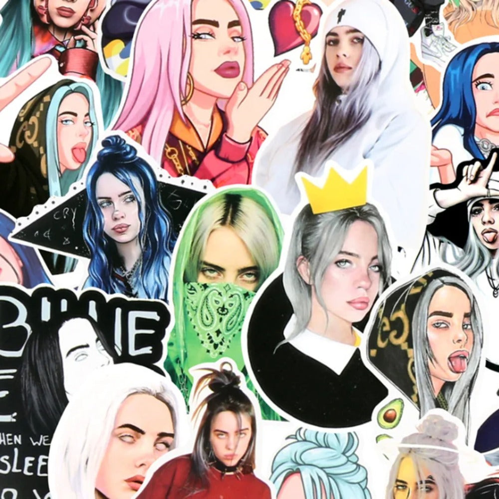 50PCS Western Pop Singer Stickers - Music Star Decals for Laptops, Water Bottles, Journals & Music Fan Gifts