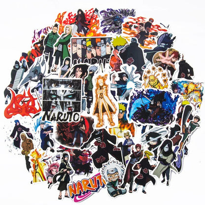 50PCS Konoha Ninja Semiotics Stickers - Shinobi Symbolism Decals for Hidden Village Politics, Chakra Flow Diagrams & Ninja Way Philosophy Journals