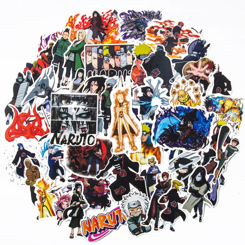 50PCS Konoha Ninja Semiotics Stickers - Shinobi Symbolism Decals for Hidden Village Politics, Chakra Flow Diagrams & Ninja Way Philosophy Journals