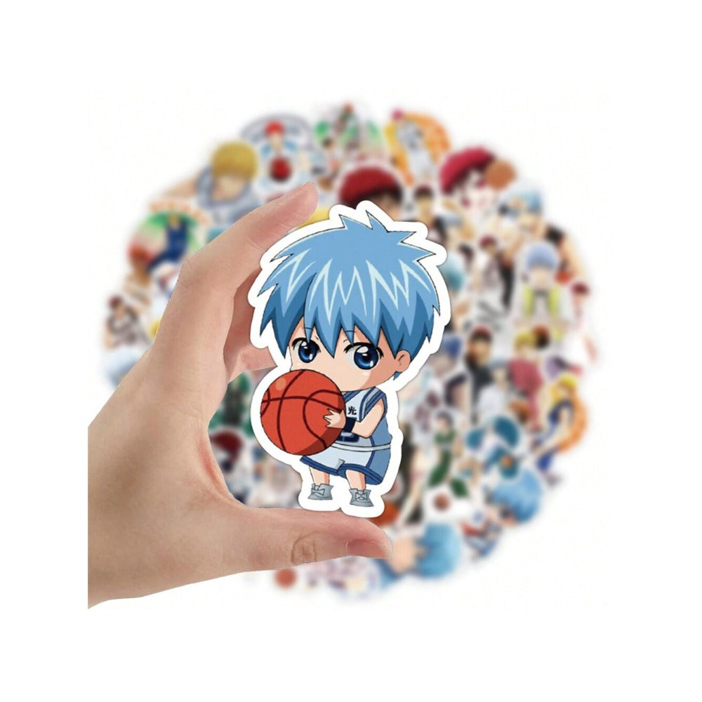 50PCS Japanese Classic Anime Kuroko Basketball Doodle Stickers Exquisite, Stylish, Creative Journal Decor Decals Suitable for Suitcases, Laptops, Diaries, Skateboards, and Stationery Cases