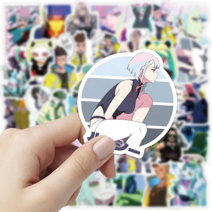 50PCS Cartoon Cool Edge Runners Character Graffiti Stickers Fashion Anime Creative Decorative Sticker Decals for Notebooks Suitable for Skateboards, Guitars, Laptops, and Stationery Boxes